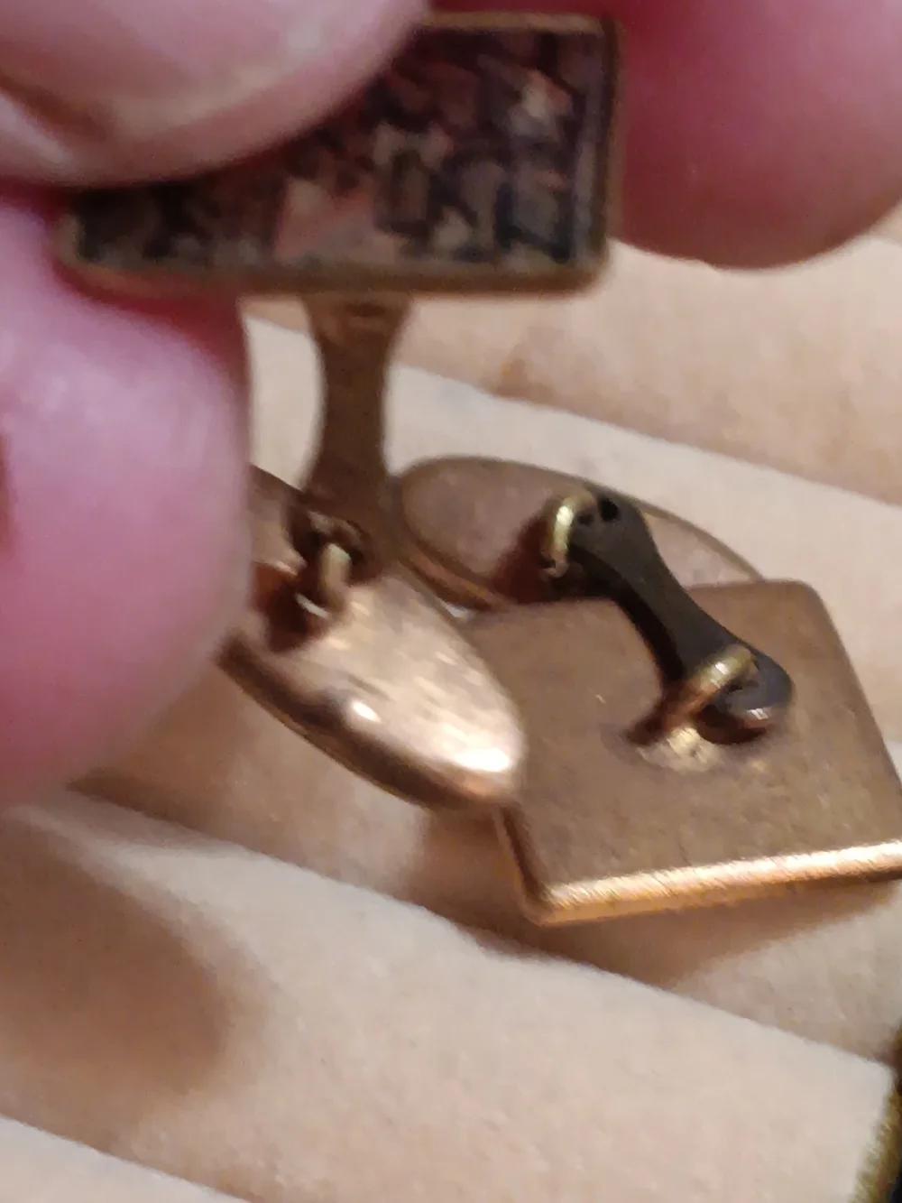Antique Japabese Domascene Cufflinks Set